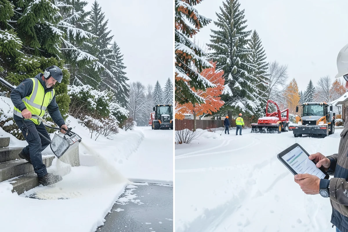 Front Walkway Snow Removal in Skykomish, King County, WA - Inspect the walkway surface and note delicate finishes