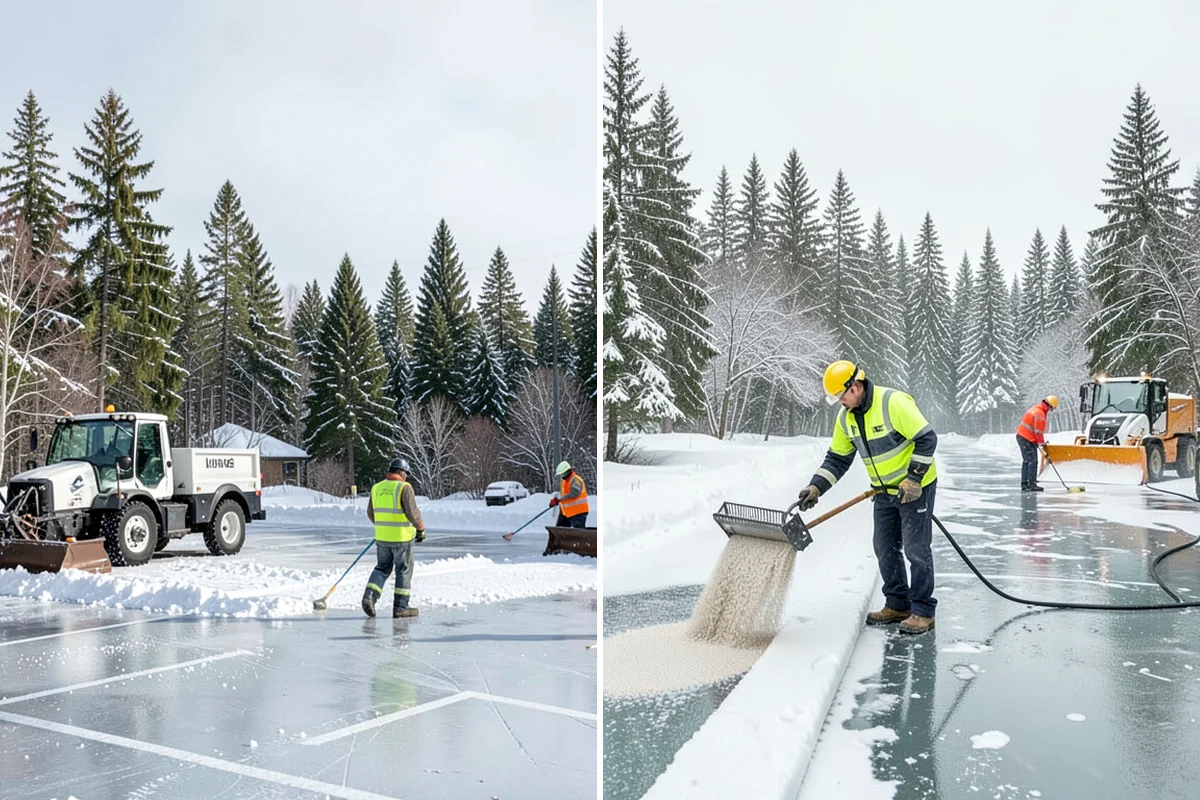 Front Walkway Snow Removal in Snoqualmie, King County, WA - Inspect the walkway surface and note delicate finishes