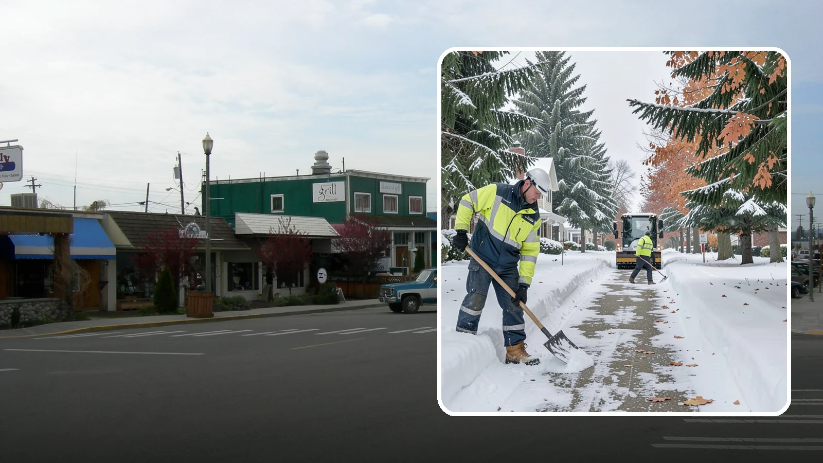 Front Walkway Snow Removal in Stanwood, Snohomish County, WA - We clear the front walkway so your main path from street to door stays safe during Western Washington snow events.