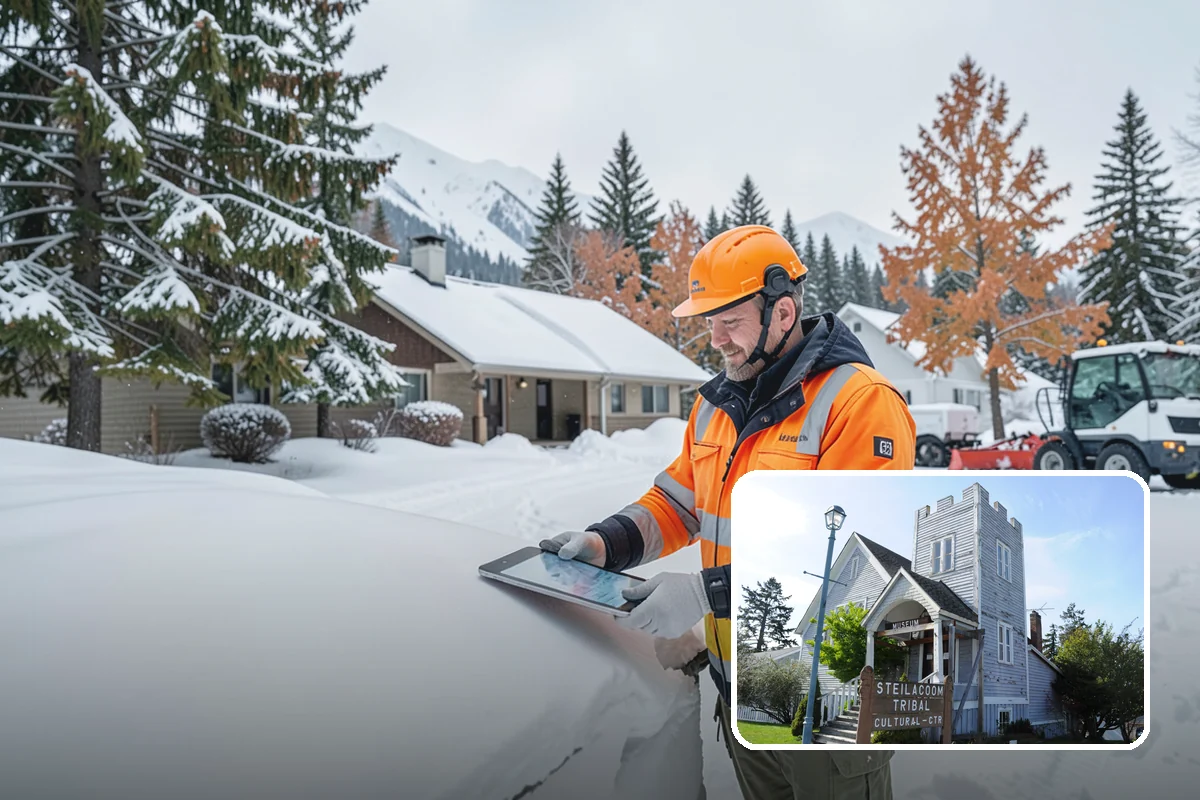 Front Walkway Snow Removal in Steilacoom, Pierce County, WA - Keeps your primary entrance safe for family and guests