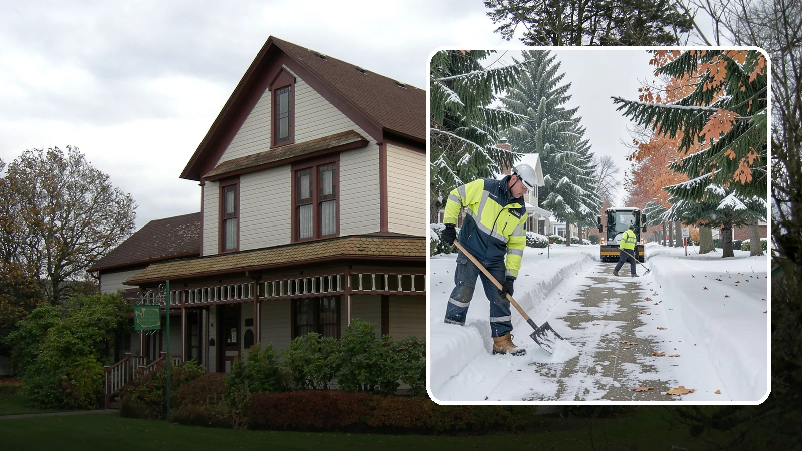Front Walkway Snow Removal in Sumner, Pierce County, WA - We clear the front walkway so your main path from street to door stays safe during Western Washington snow events.