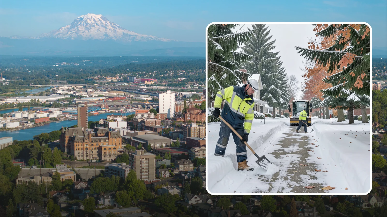Front Walkway Snow Removal in Tacoma, Pierce County, WA - We clear the front walkway so your main path from street to door stays safe during Western Washington snow events.
