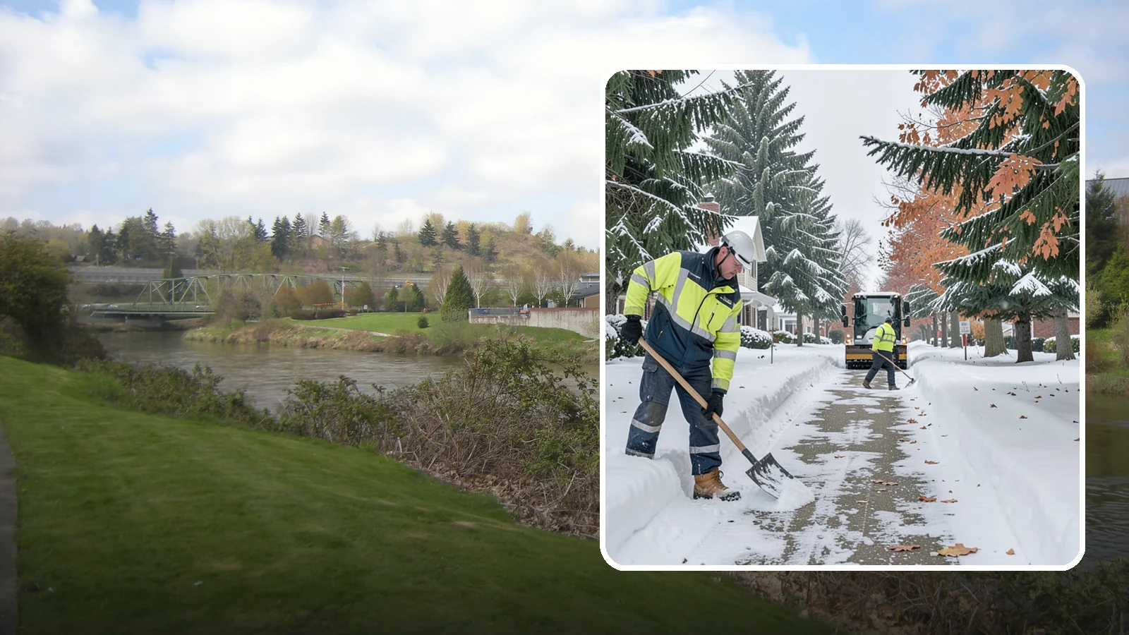 Front Walkway Snow Removal in Tukwila, King County, WA - We clear the front walkway so your main path from street to door stays safe during Western Washington snow events.