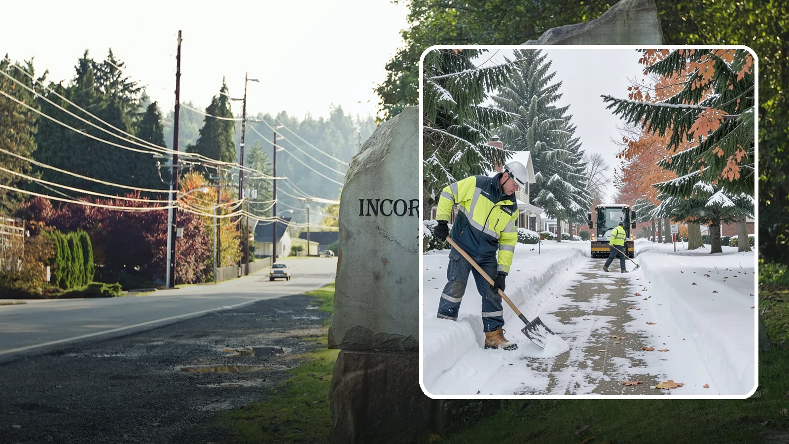 Front Walkway Snow Removal in Wilkeson, Pierce County, WA - We clear the front walkway so your main path from street to door stays safe during Western Washington snow events.