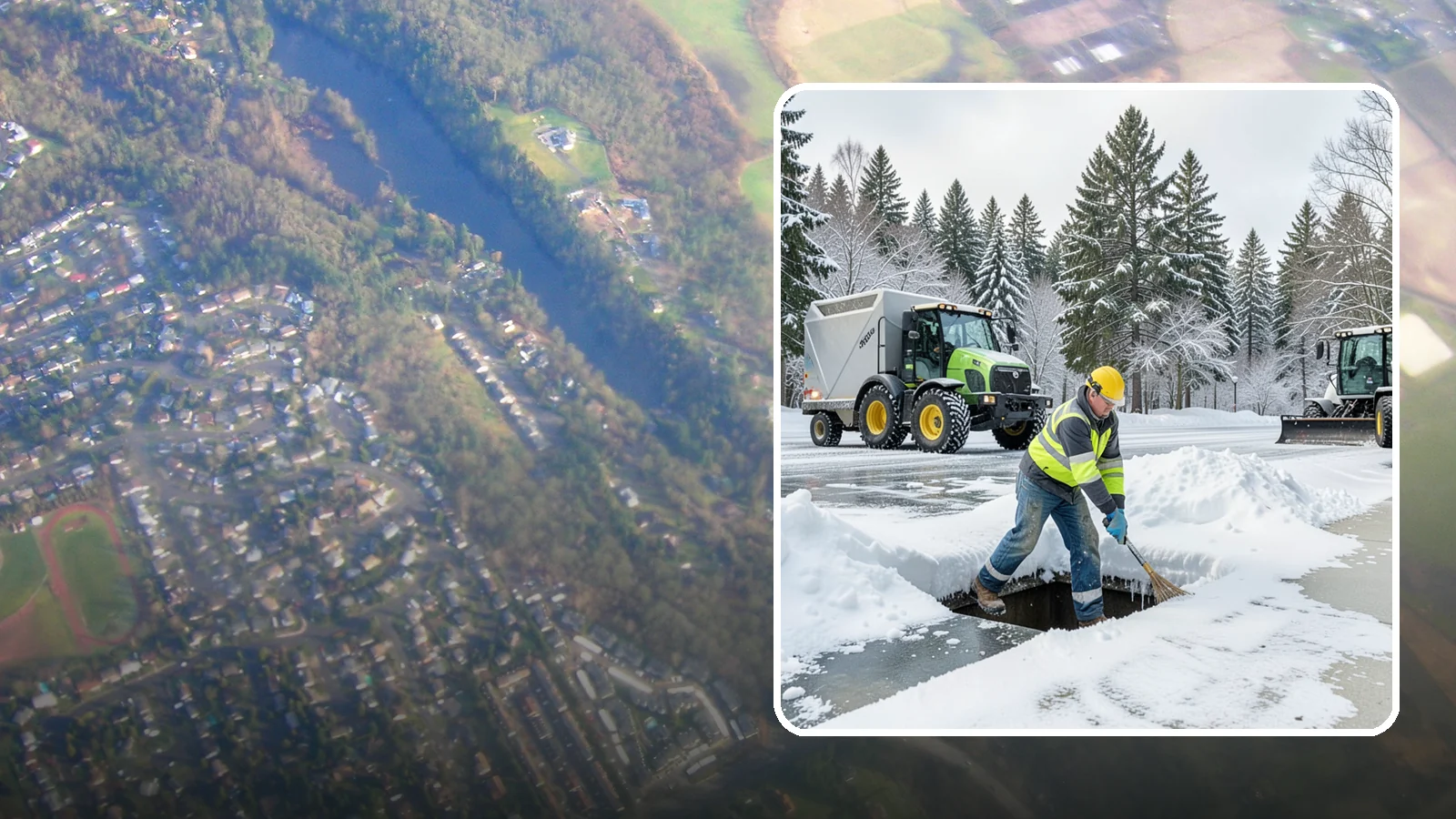 Frozen Drain Clearing in Algona, King County, WA - We clear frozen catch basins and drains across Western Washington to stop pooling and flooding when ice blocks water from...