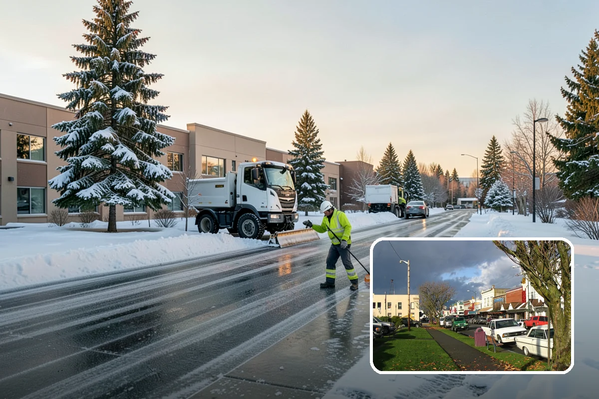 Frozen Drain Clearing in Arlington, Snohomish County, WA - Restores drainage before water pools and refreezes