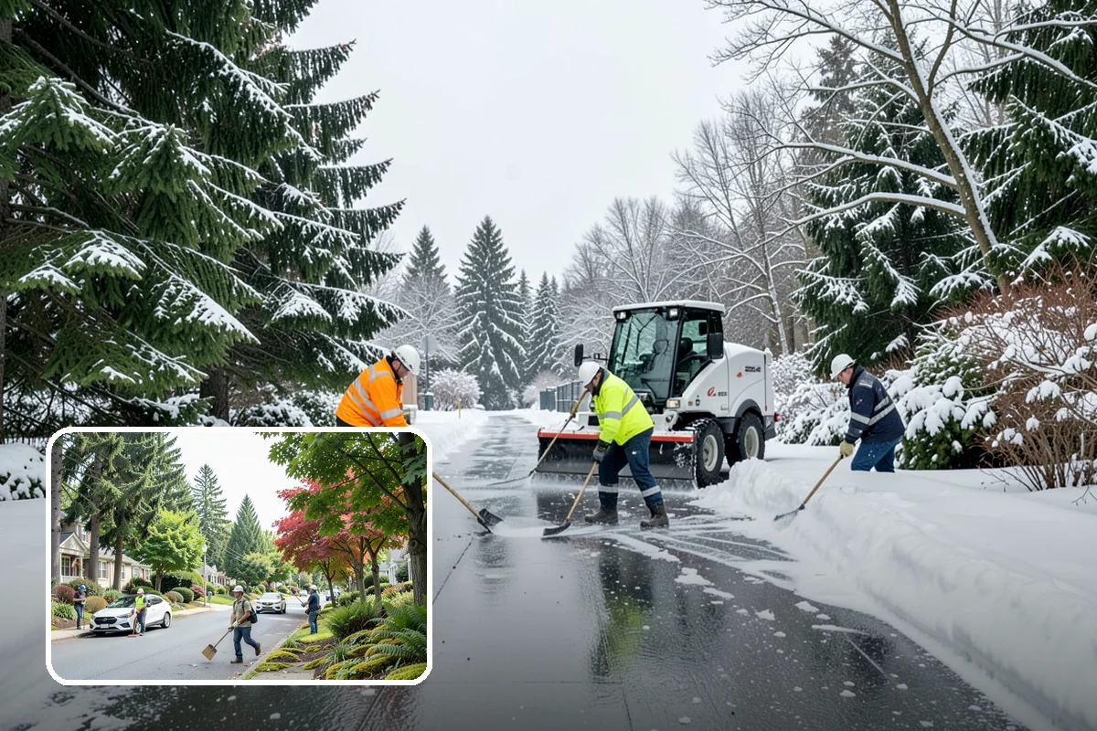 Frozen Drain Clearing in Beaux Arts Village, King County, WA - Restores drainage before water pools and refreezes