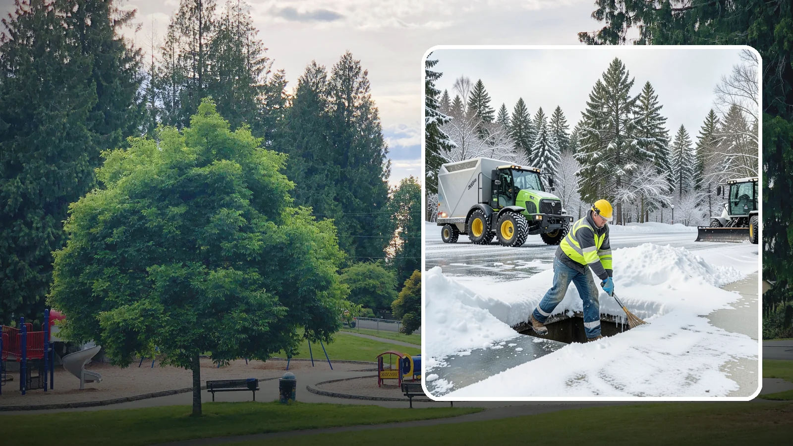 Frozen Drain Clearing in Bonney Lake, Pierce County, WA - We clear frozen catch basins and drains across Western Washington to stop pooling and flooding when ice blocks water from...
