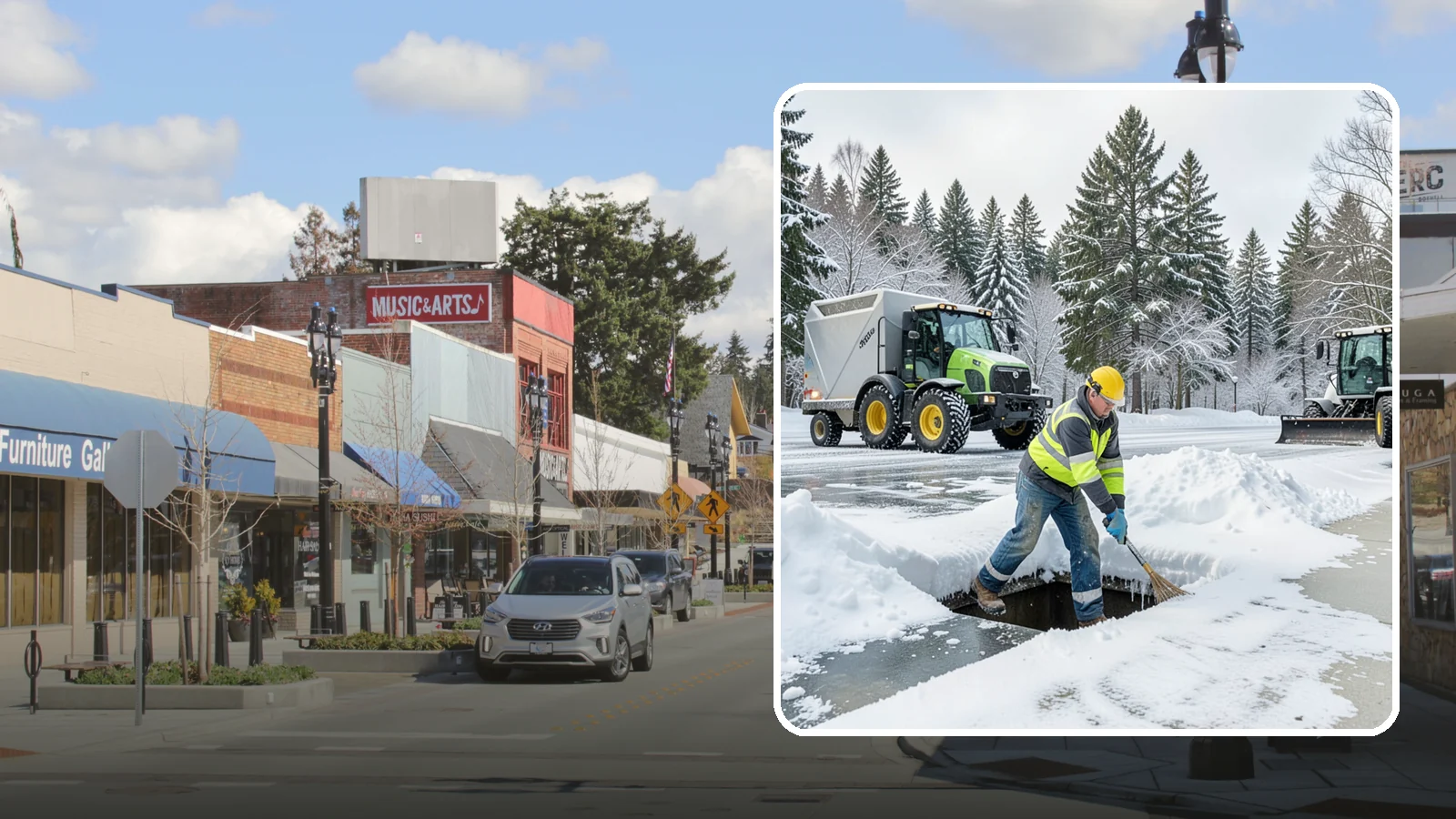 Frozen Drain Clearing in Bothell, King County, WA - We clear frozen catch basins and drains across Western Washington to stop pooling and flooding when ice blocks water from...
