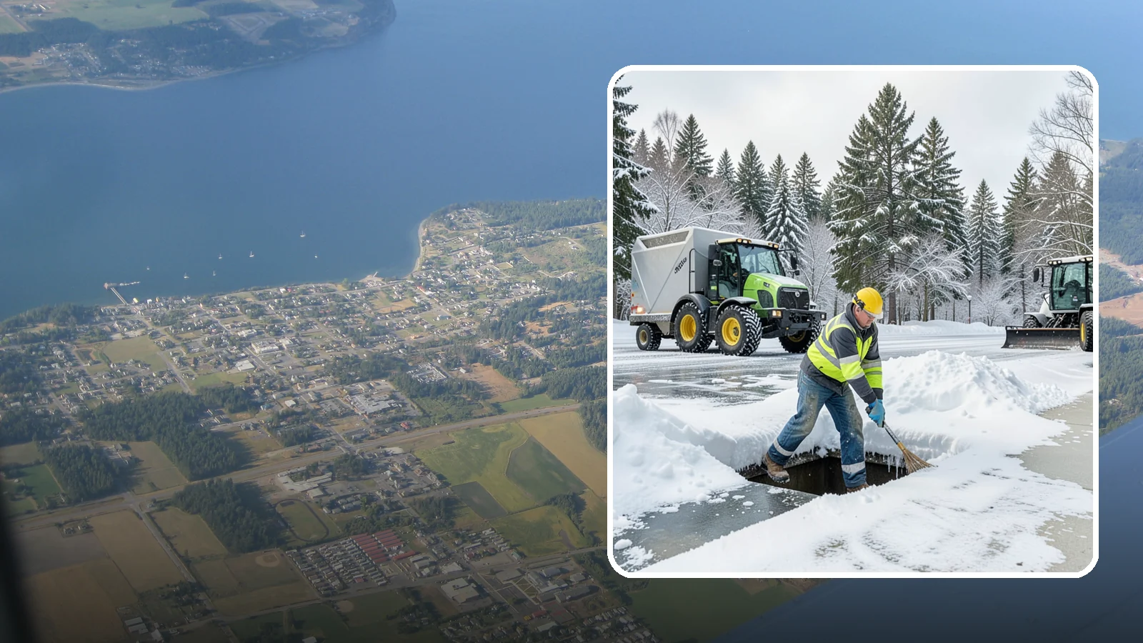 Frozen Drain Clearing in Coupeville, Island County, WA - We clear frozen catch basins and drains across Western Washington to stop pooling and flooding when ice blocks water from...
