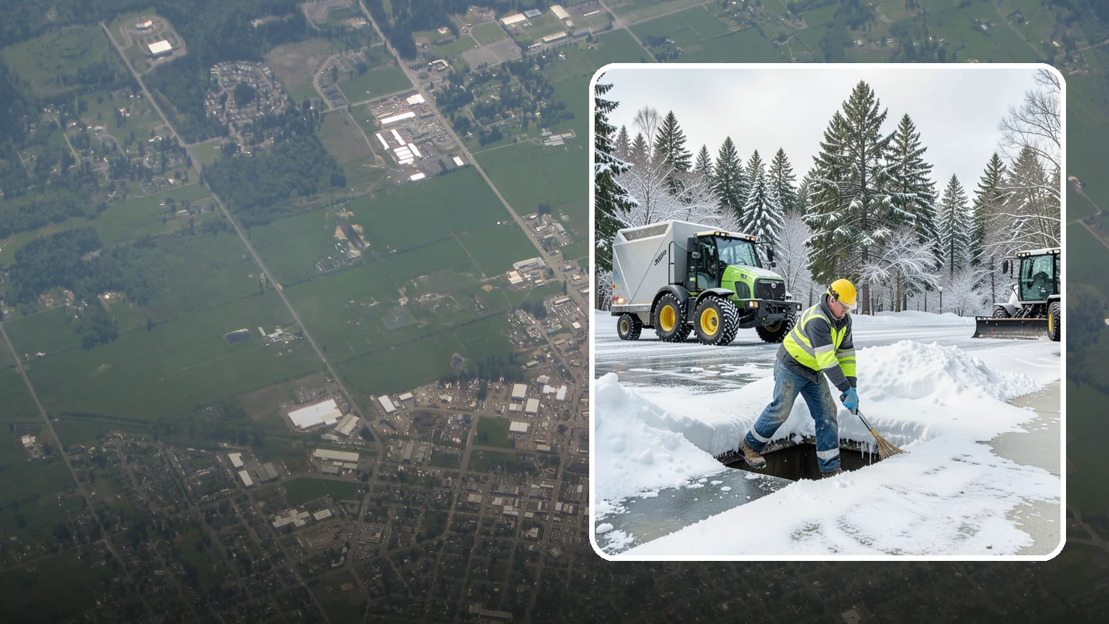 Frozen Drain Clearing in Enumclaw, King County, WA - We clear frozen catch basins and drains across Western Washington to stop pooling and flooding when ice blocks water from...