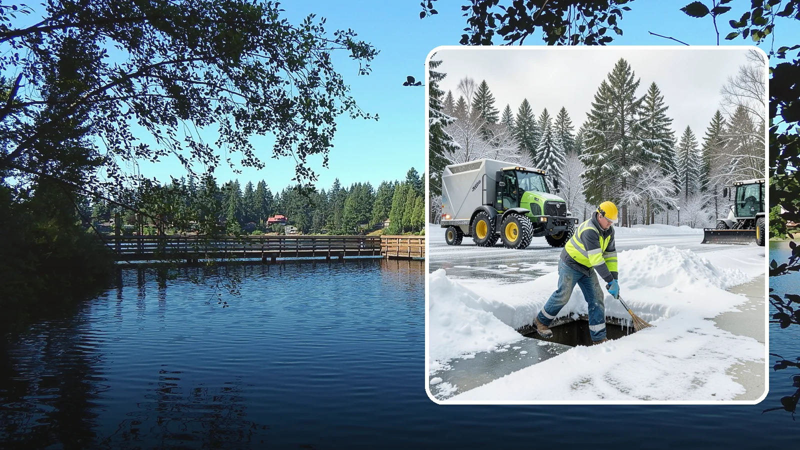 Frozen Drain Clearing in Federal Way, King County, WA - We clear frozen catch basins and drains across Western Washington to stop pooling and flooding when ice blocks water from...
