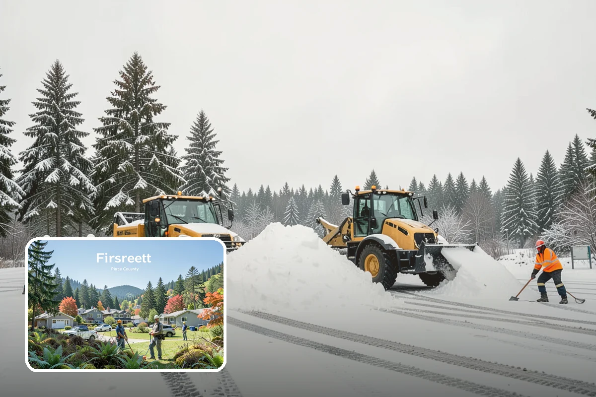 Frozen Drain Clearing in Fircrest, Pierce County, WA - Restores drainage before water pools and refreezes