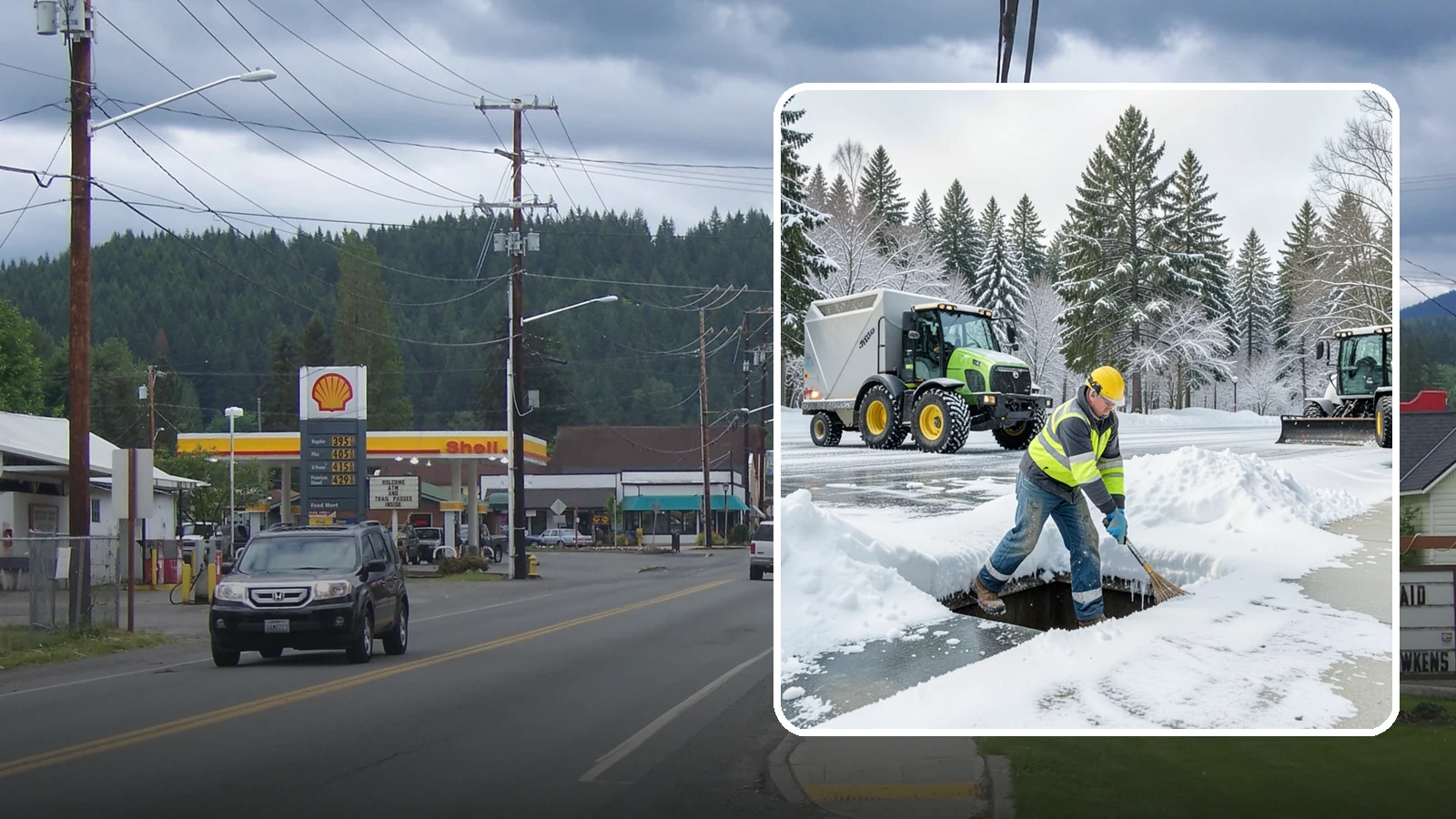 Frozen Drain Clearing in Granite Falls, Snohomish County, WA - We clear frozen catch basins and drains across Western Washington to stop pooling and flooding when ice blocks water from...