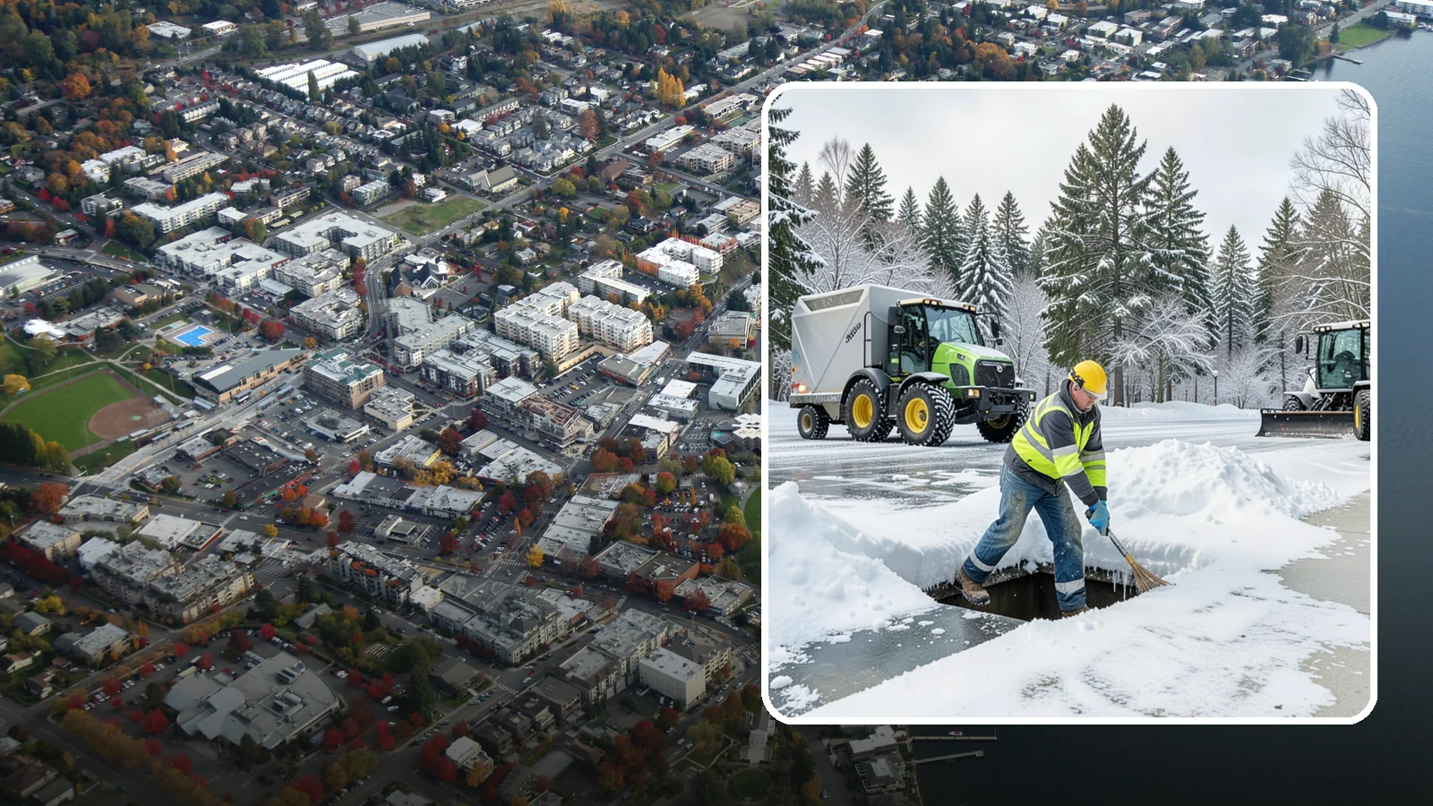 Frozen Drain Clearing in Kirkland, King County, WA - We clear frozen catch basins and drains across Western Washington to stop pooling and flooding when ice blocks water from...