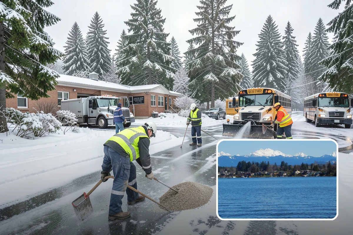 Frozen Drain Clearing in Lake Stevens, Snohomish County, WA - Restores drainage before water pools and refreezes