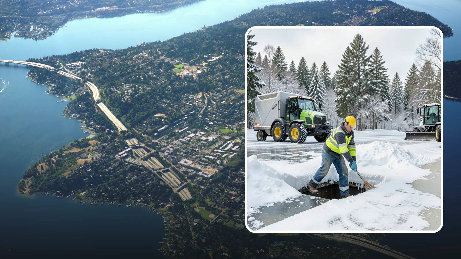 Frozen Drain Clearing in Mercer Island, King County, WA - We clear frozen catch basins and drains across Western Washington to stop pooling and flooding when ice blocks water from...