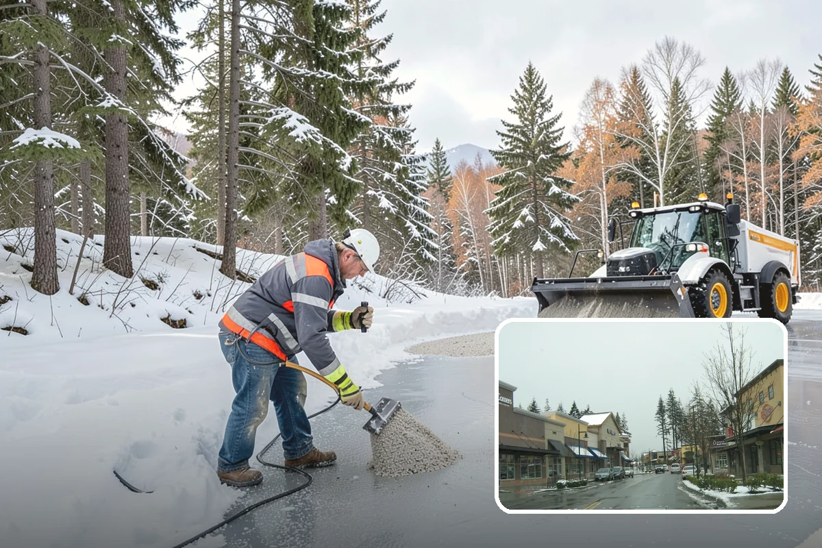 Frozen Drain Clearing in Mill Creek, Snohomish County, WA - Restores drainage before water pools and refreezes