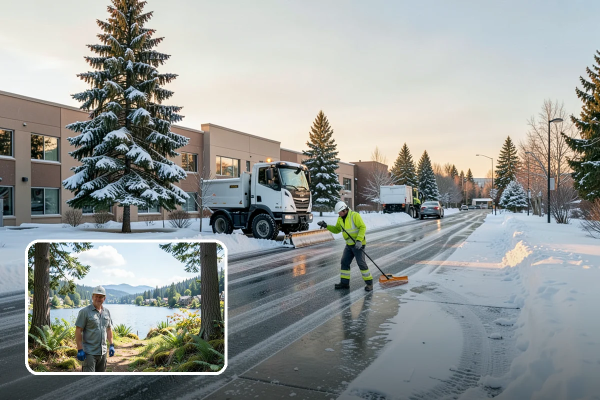 Frozen Drain Clearing in Milton, King County, WA - Restores drainage before water pools and refreezes