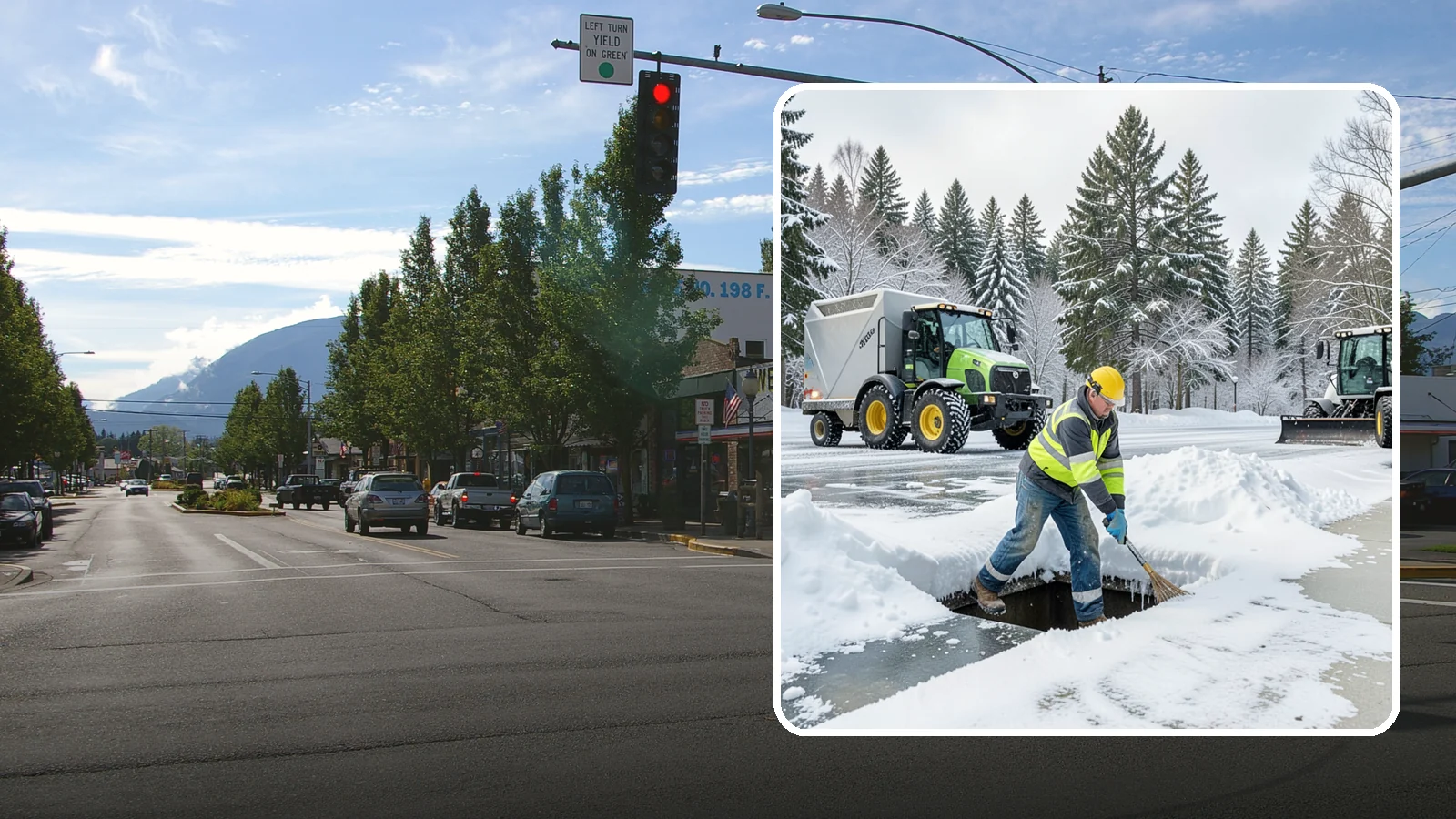 Frozen Drain Clearing in North Bend, King County, WA - We clear frozen catch basins and drains across Western Washington to stop pooling and flooding when ice blocks water from...