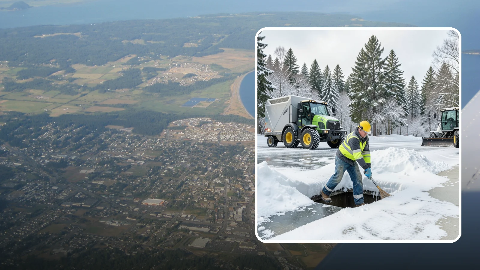 Frozen Drain Clearing in Oak Harbor, Island County, WA - We clear frozen catch basins and drains across Western Washington to stop pooling and flooding when ice blocks water from...