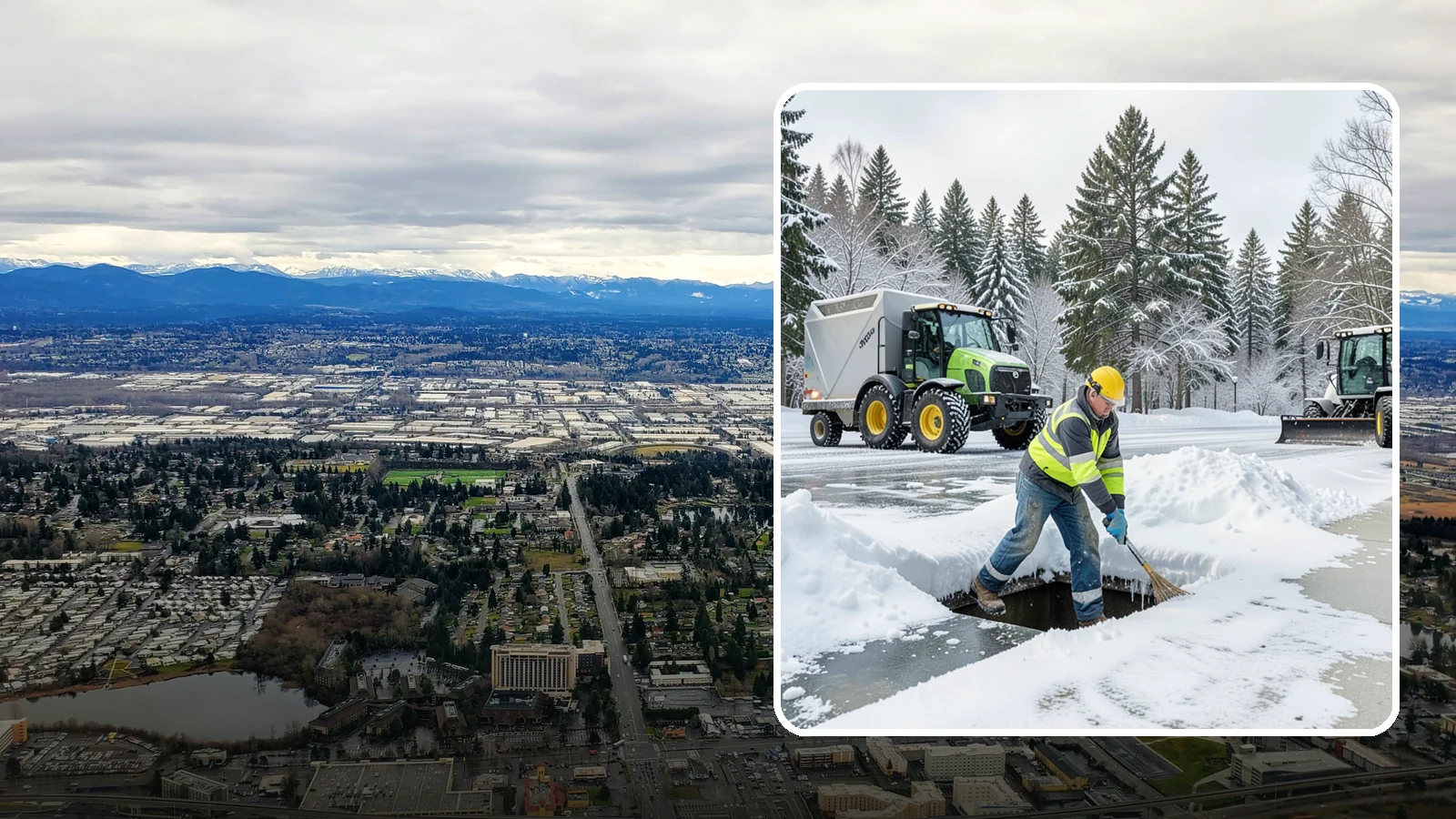 Frozen Drain Clearing in SeaTac, King County, WA - We clear frozen catch basins and drains across Western Washington to stop pooling and flooding when ice blocks water from...