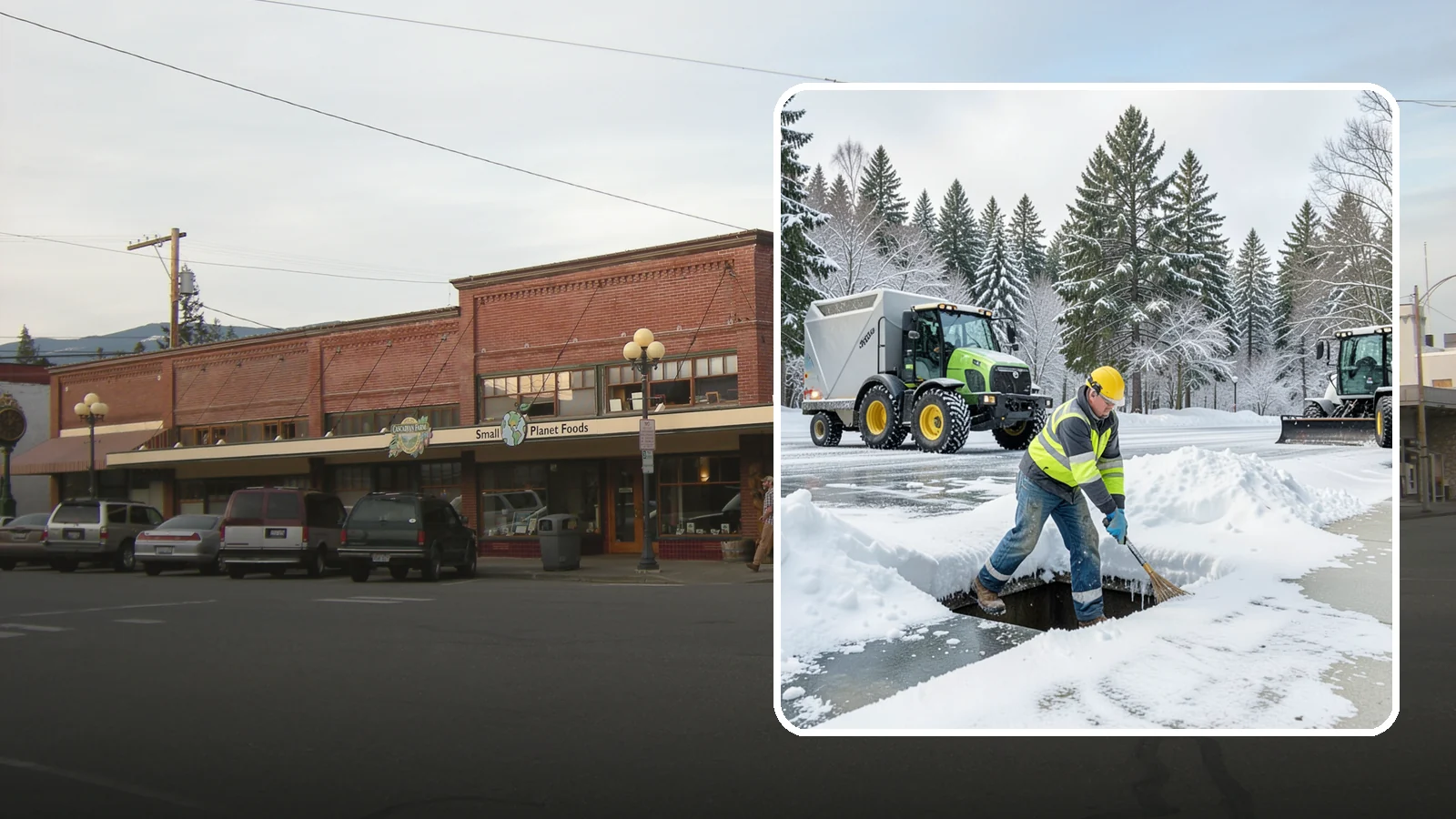 Frozen Drain Clearing in Sedro-Woolley, Skagit County, WA - We clear frozen catch basins and drains across Western Washington to stop pooling and flooding when ice blocks water from...