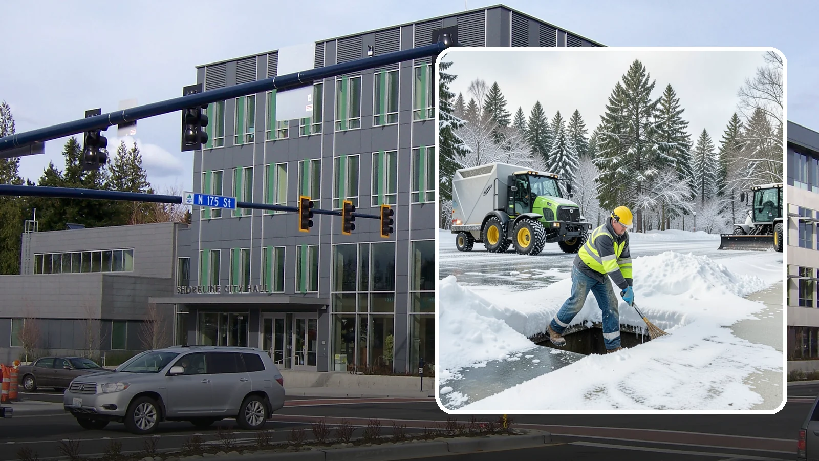 Frozen Drain Clearing in Shoreline, King County, WA - We clear frozen catch basins and drains across Western Washington to stop pooling and flooding when ice blocks water from...