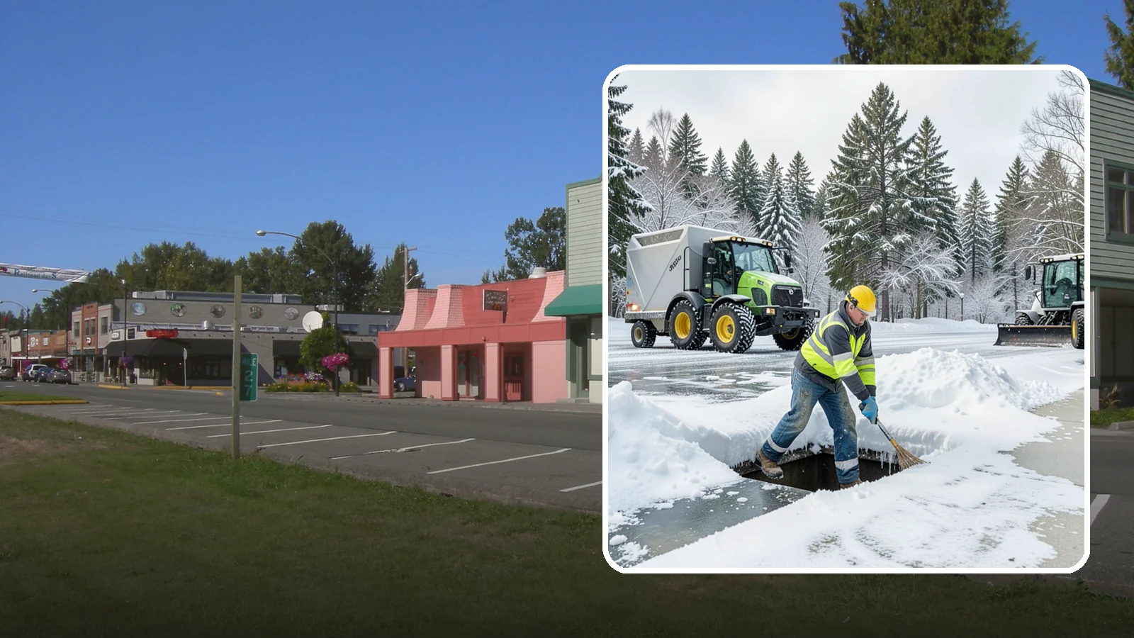 Frozen Drain Clearing in Snoqualmie, King County, WA - We clear frozen catch basins and drains across Western Washington to stop pooling and flooding when ice blocks water from...