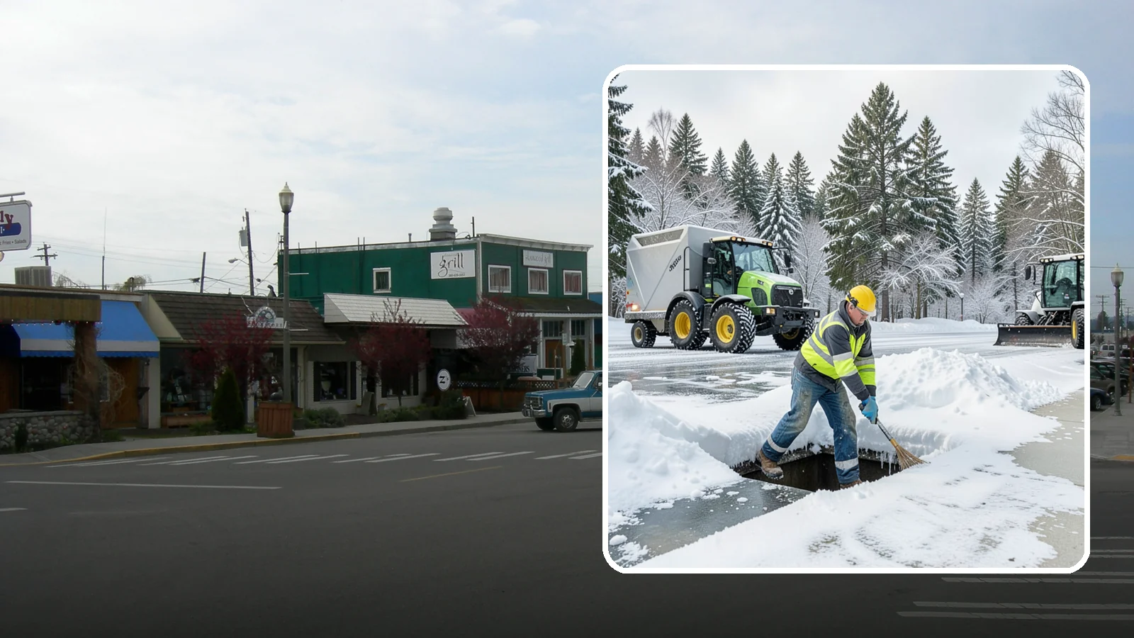 Frozen Drain Clearing in Stanwood, Snohomish County, WA - We clear frozen catch basins and drains across Western Washington to stop pooling and flooding when ice blocks water from...