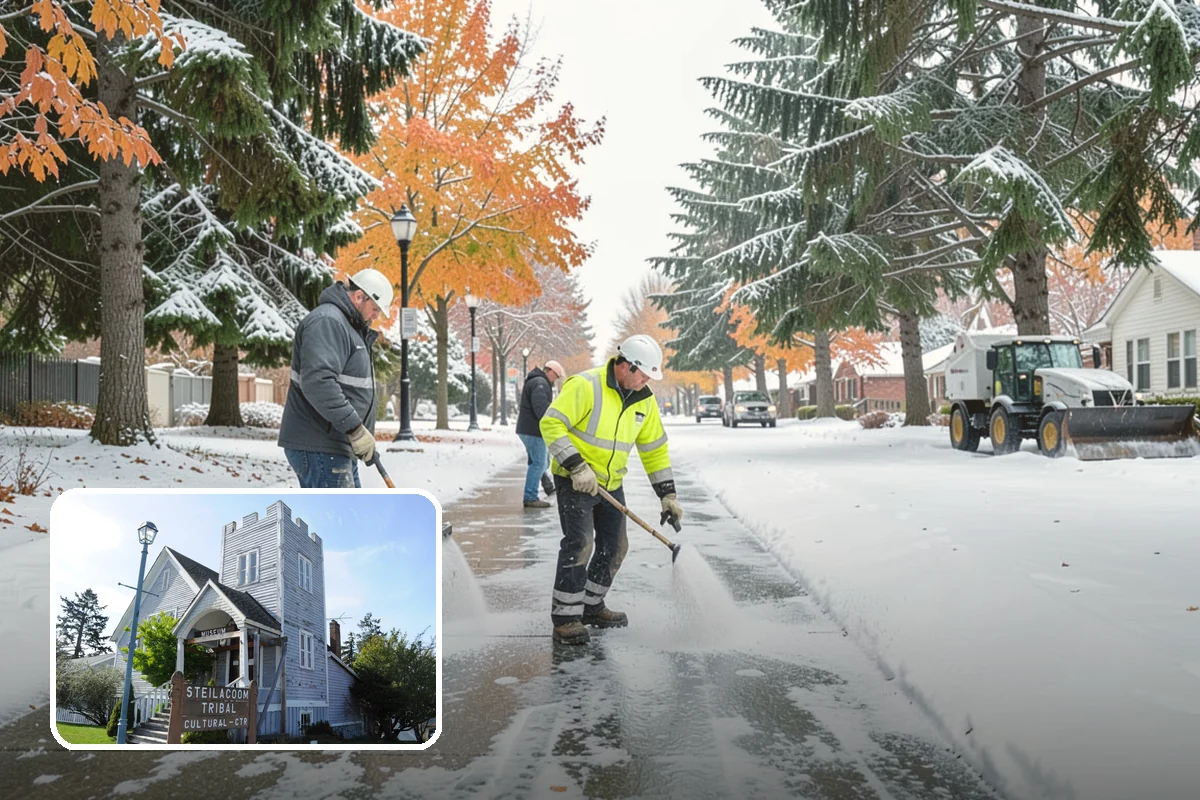 Frozen Drain Clearing in Steilacoom, Pierce County, WA - Restores drainage before water pools and refreezes