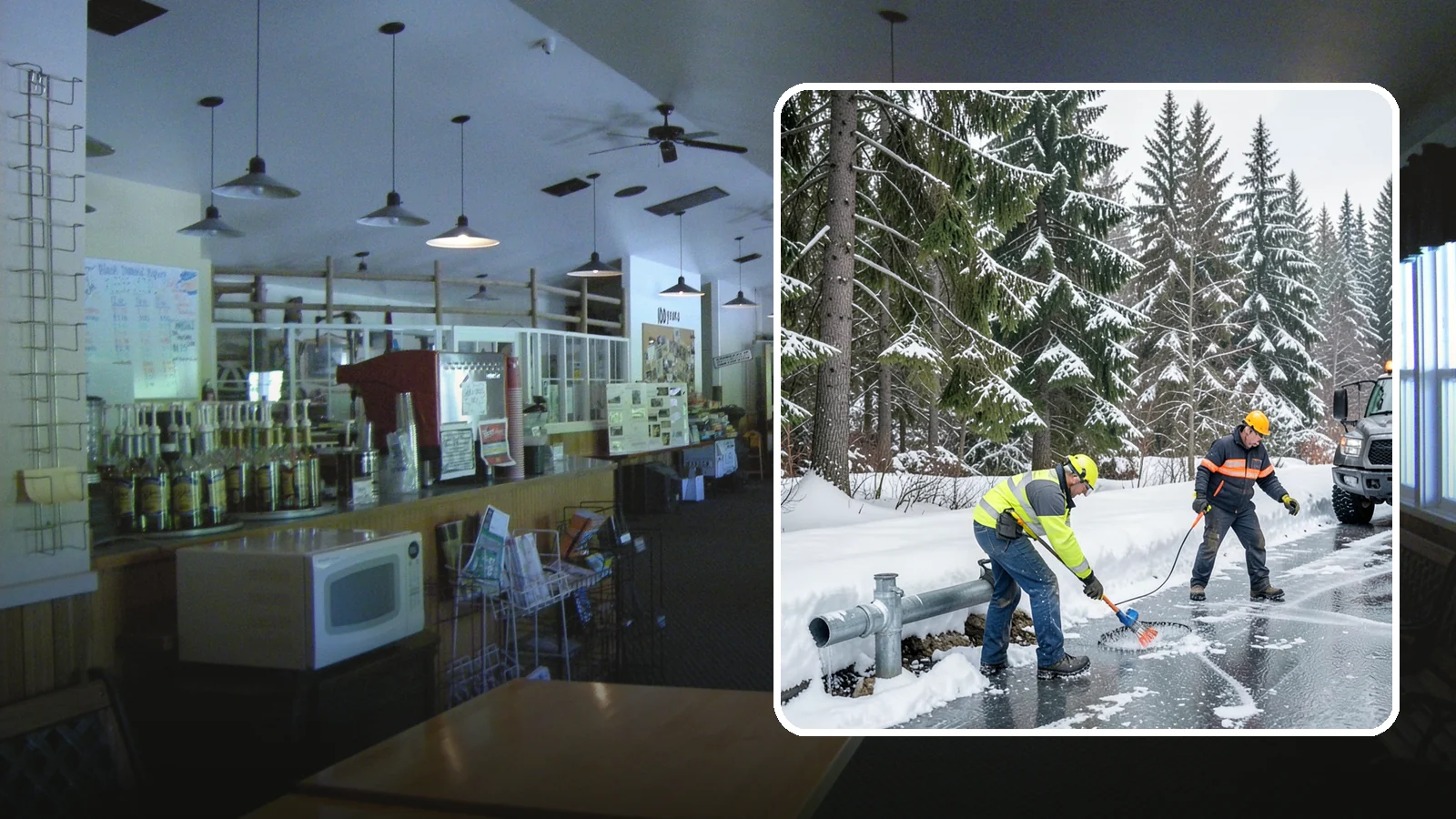 Frozen Pipe Area Access in Black Diamond, King County, WA - We clear snow and ice away from wellheads, backflow assemblies, and exposed plumbing so you can reach and protect them during a...