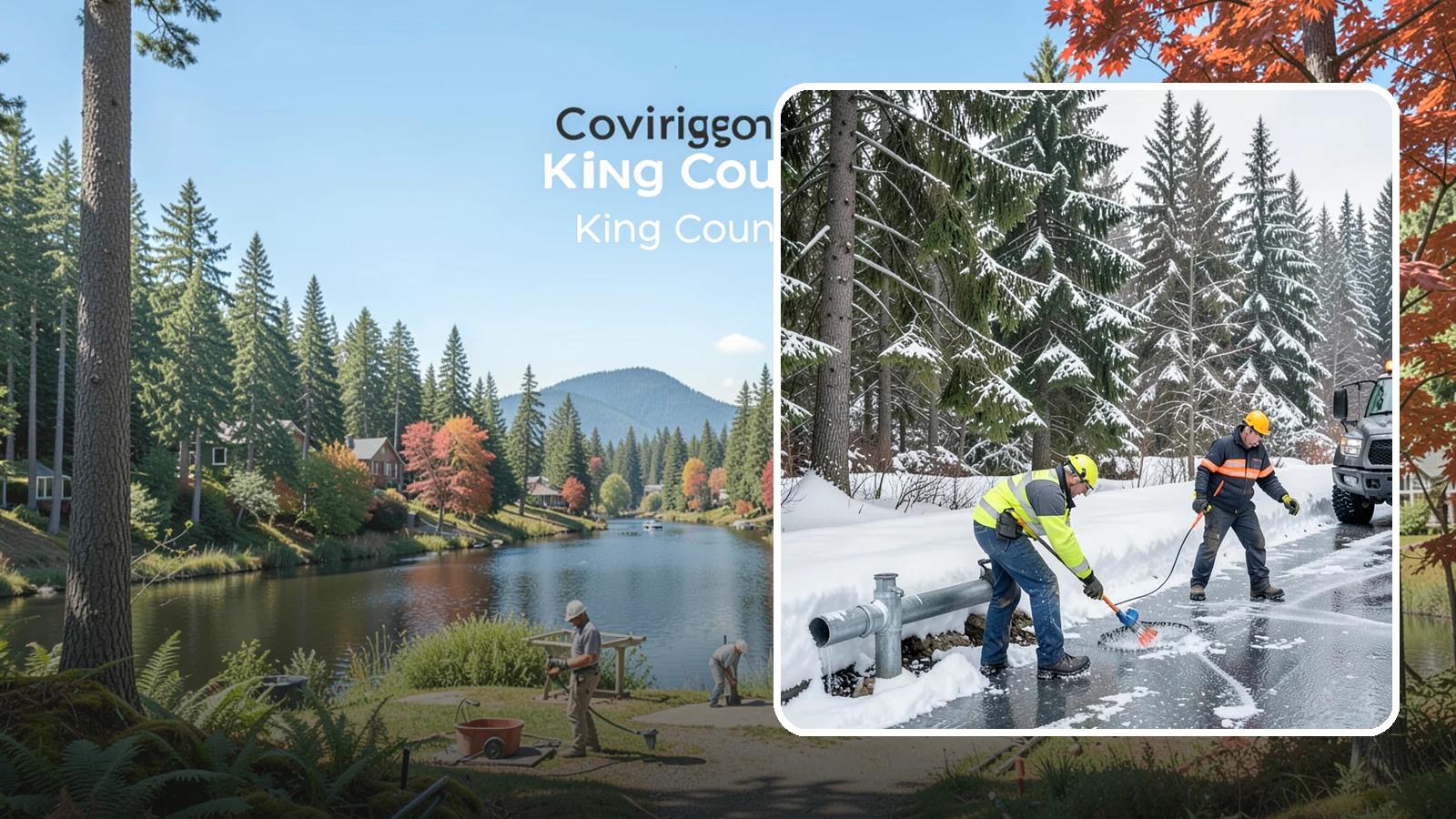 Frozen Pipe Area Access in Covington, King County, WA - We clear snow and ice away from wellheads, backflow assemblies, and exposed plumbing so you can reach and protect them during a...
