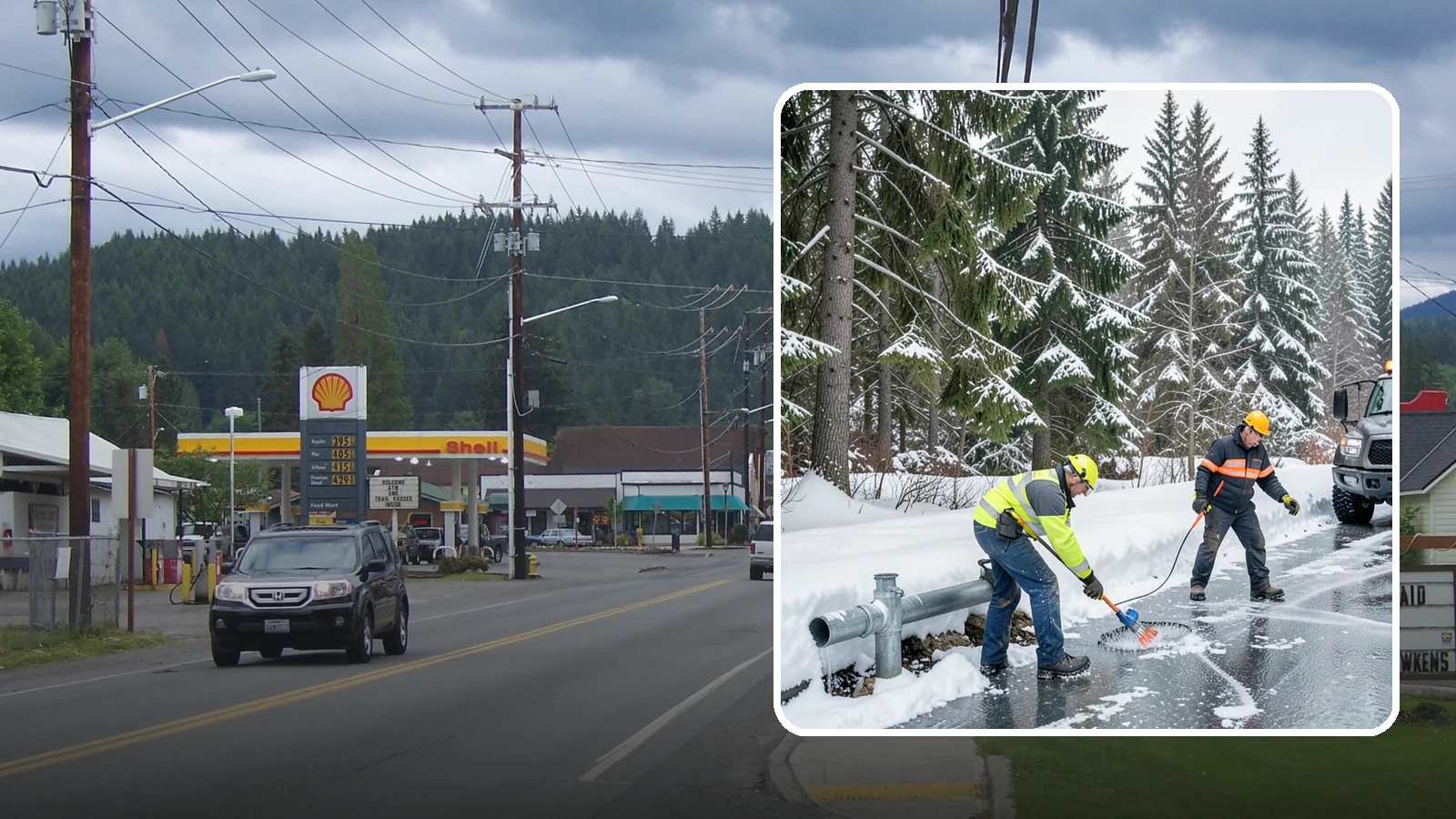 Frozen Pipe Area Access in Granite Falls, Snohomish County, WA - We clear snow and ice away from wellheads, backflow assemblies, and exposed plumbing so you can reach and protect them during a...