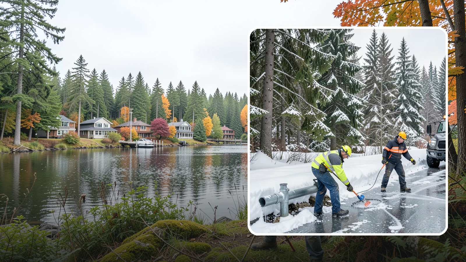Frozen Pipe Area Access in La Conner, Skagit County, WA - We clear snow and ice away from wellheads, backflow assemblies, and exposed plumbing so you can reach and protect them during a...