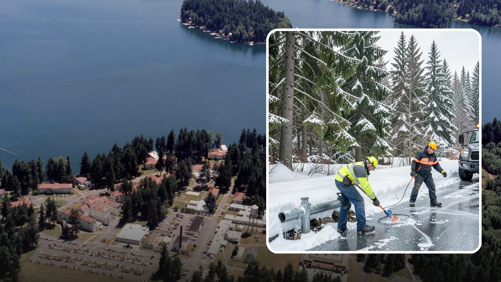 Frozen Pipe Area Access in Lakewood, Pierce County, WA - We clear snow and ice away from wellheads, backflow assemblies, and exposed plumbing so you can reach and protect them during a...