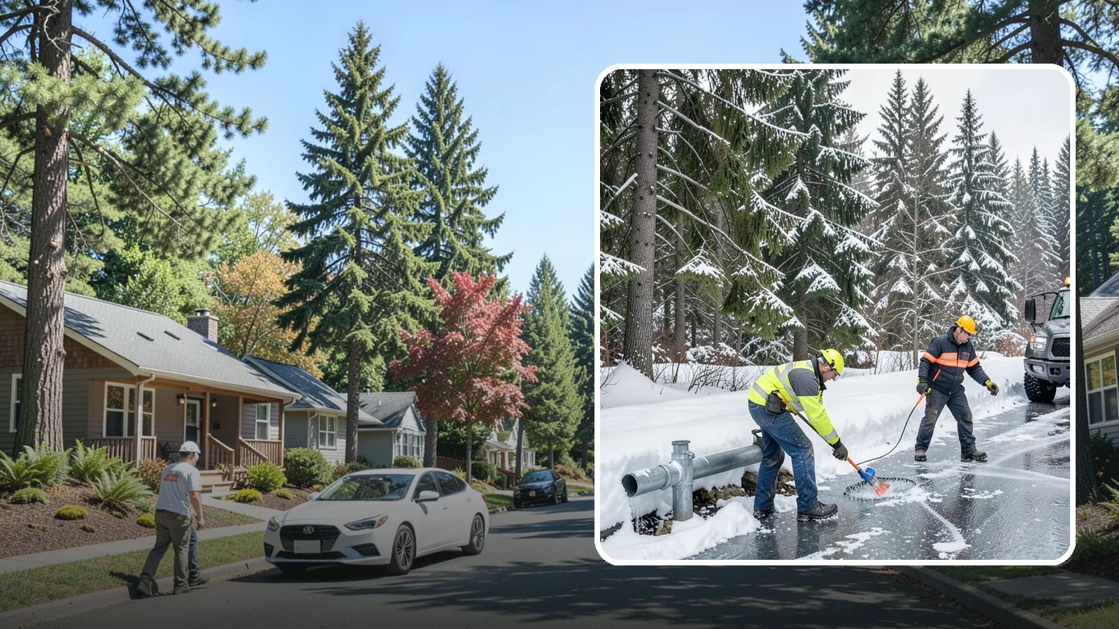 Frozen Pipe Area Access in Orting, Pierce County, WA - We clear snow and ice away from wellheads, backflow assemblies, and exposed plumbing so you can reach and protect them during a...
