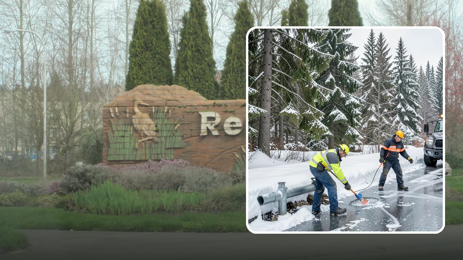 Frozen Pipe Area Access in Renton, King County, WA - We clear snow and ice away from wellheads, backflow assemblies, and exposed plumbing so you can reach and protect them during a...