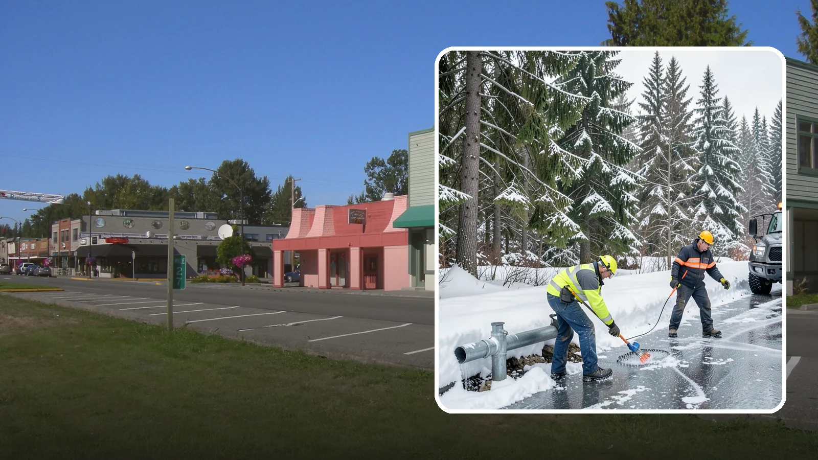 Frozen Pipe Area Access in Snoqualmie, King County, WA - We clear snow and ice away from wellheads, backflow assemblies, and exposed plumbing so you can reach and protect them during a...