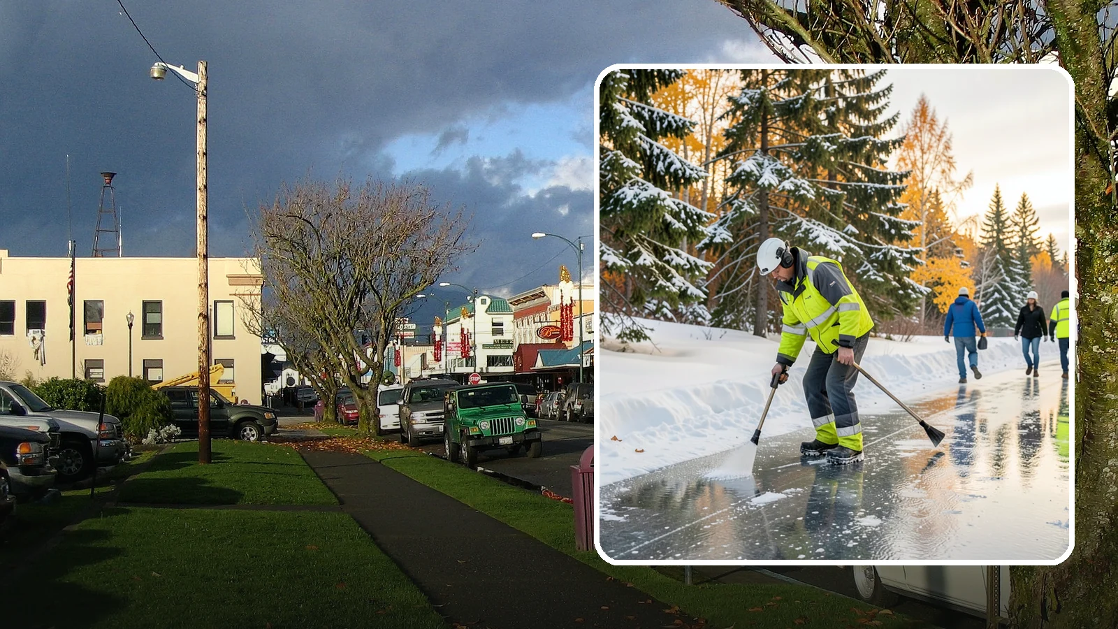 Frozen Walkway Treatment in Arlington, Snohomish County, WA - We treat frozen and glazed walkways across Western Washington on demand so pedestrians can move safely when paths turn to ice.