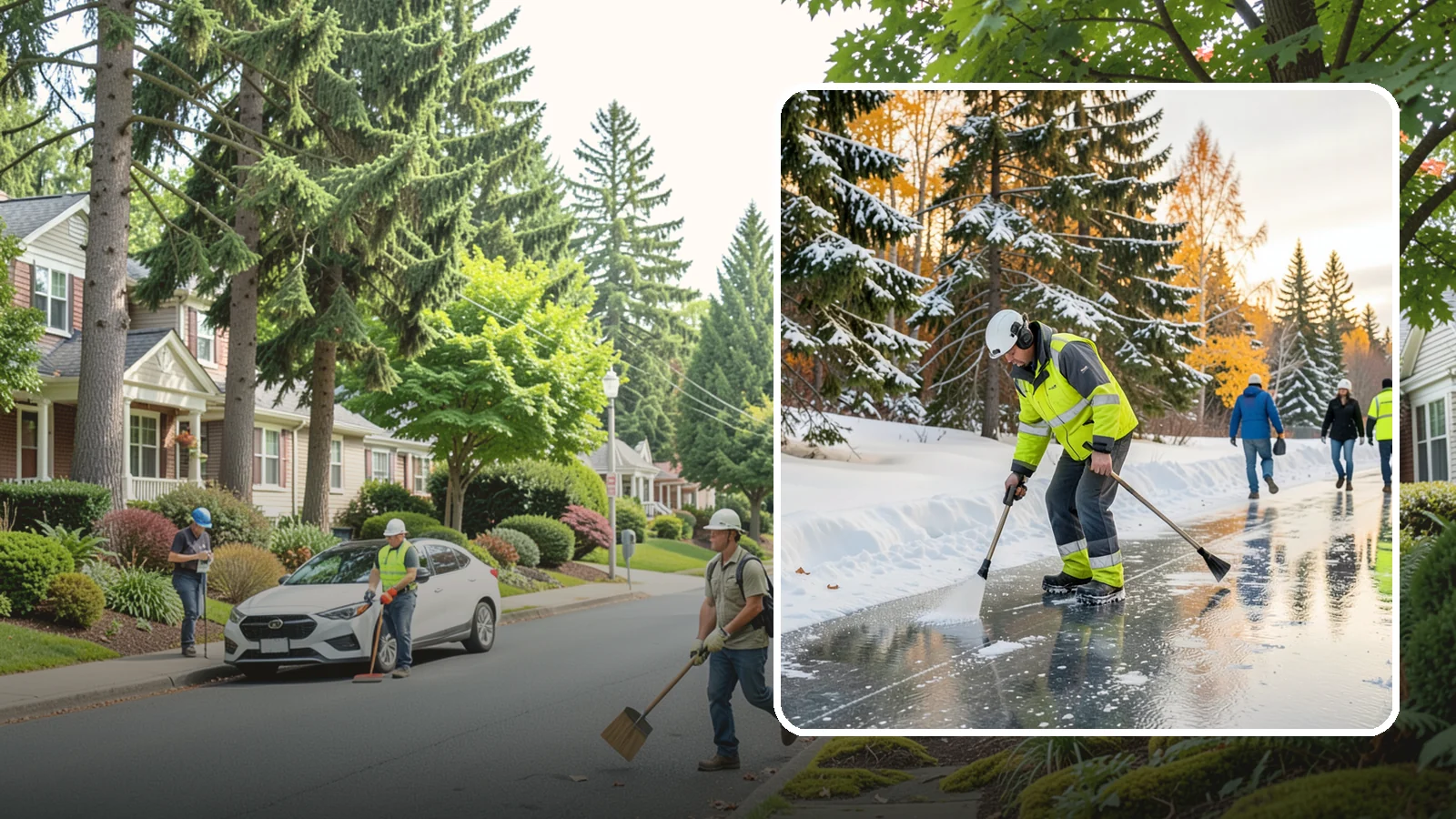 Frozen Walkway Treatment in Beaux Arts Village, King County, WA - We treat frozen and glazed walkways across Western Washington on demand so pedestrians can move safely when paths turn to ice.