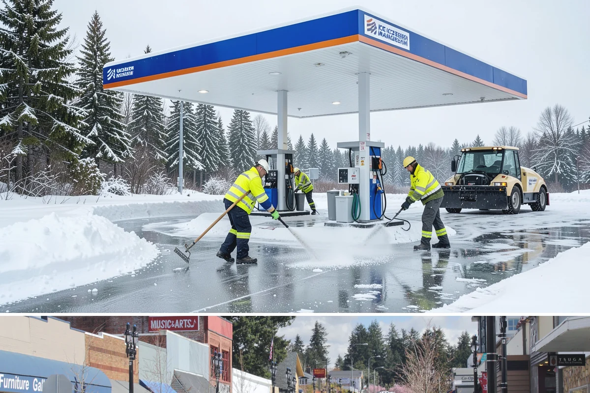 Frozen Walkway Treatment in Bothell, King County, WA - Frozen walkway treatment is available all winter, with peak demand during freeze-thaw stretches from late fall into early spring.