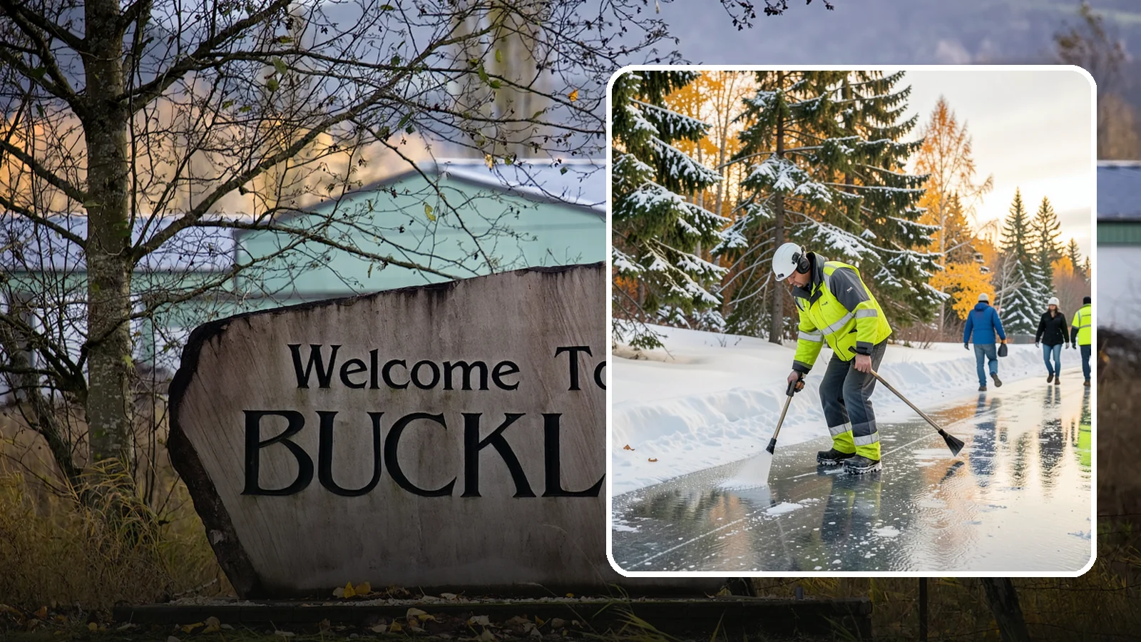 Frozen Walkway Treatment in Buckley, Pierce County, WA - We treat frozen and glazed walkways across Western Washington on demand so pedestrians can move safely when paths turn to ice.