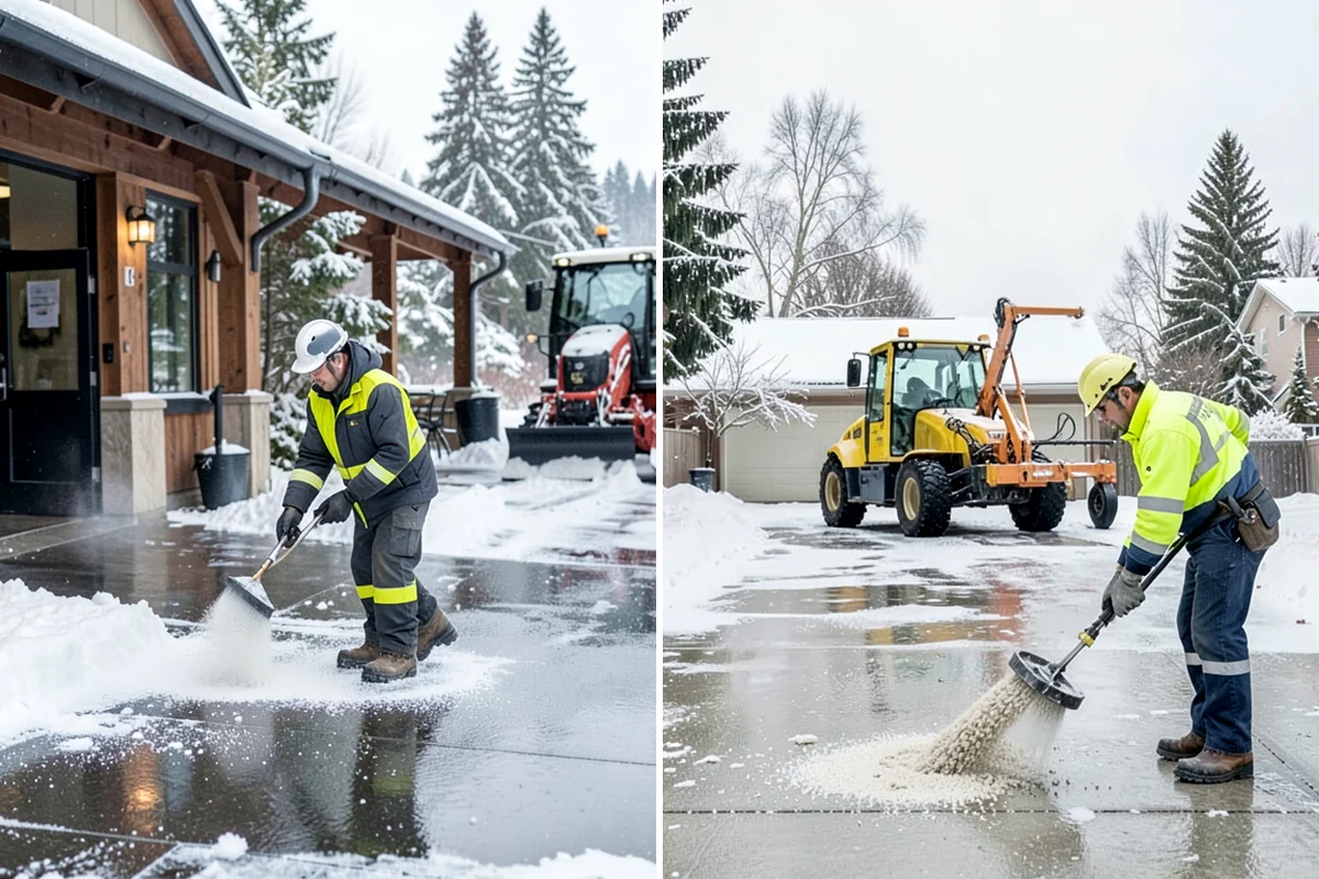 Frozen Walkway Treatment in Concrete, Skagit County, WA - Confirm which walkways are frozen and prioritize them