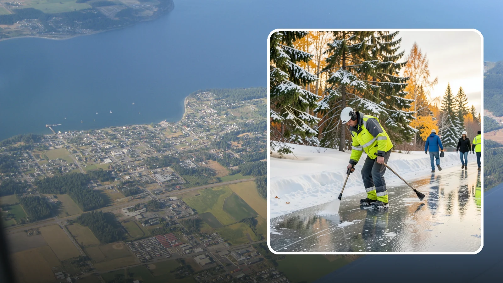 Frozen Walkway Treatment in Coupeville, Island County, WA - We treat frozen and glazed walkways across Western Washington on demand so pedestrians can move safely when paths turn to ice.