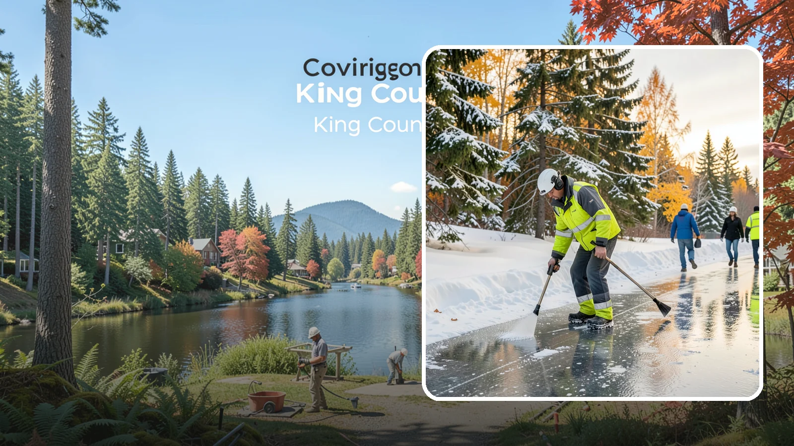 Frozen Walkway Treatment in Covington, King County, WA - We treat frozen and glazed walkways across Western Washington on demand so pedestrians can move safely when paths turn to ice.