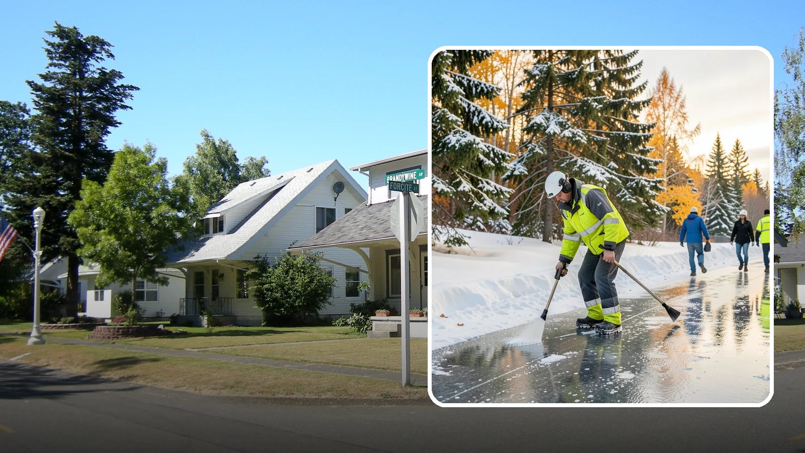 Frozen Walkway Treatment in DuPont, Pierce County, WA - We treat frozen and glazed walkways across Western Washington on demand so pedestrians can move safely when paths turn to ice.