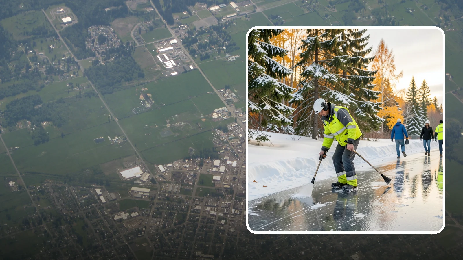 Frozen Walkway Treatment in Enumclaw, King County, WA - We treat frozen and glazed walkways across Western Washington on demand so pedestrians can move safely when paths turn to ice.