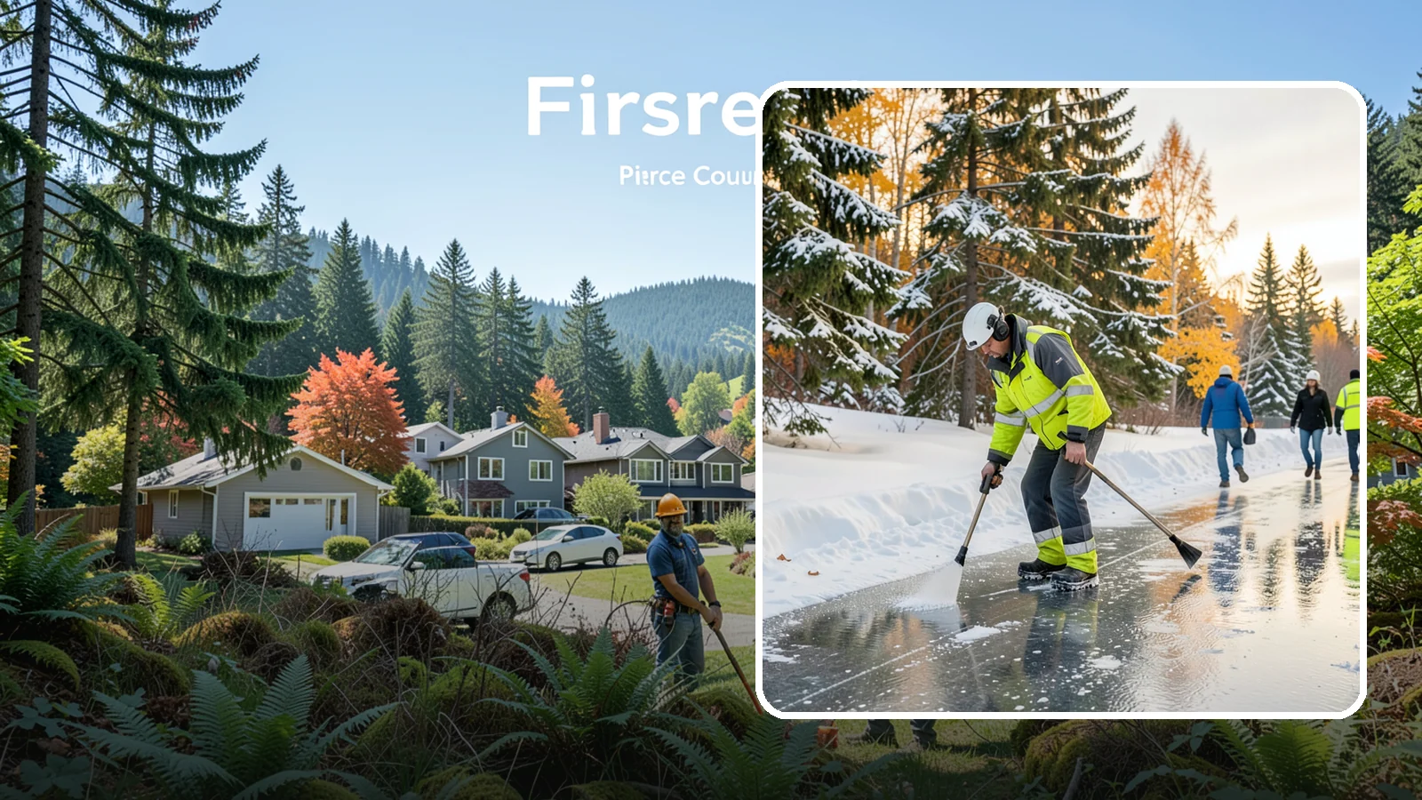 Frozen Walkway Treatment in Fircrest, Pierce County, WA - We treat frozen and glazed walkways across Western Washington on demand so pedestrians can move safely when paths turn to ice.