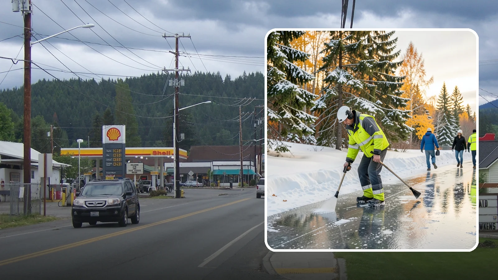 Frozen Walkway Treatment in Granite Falls, Snohomish County, WA - We treat frozen and glazed walkways across Western Washington on demand so pedestrians can move safely when paths turn to ice.